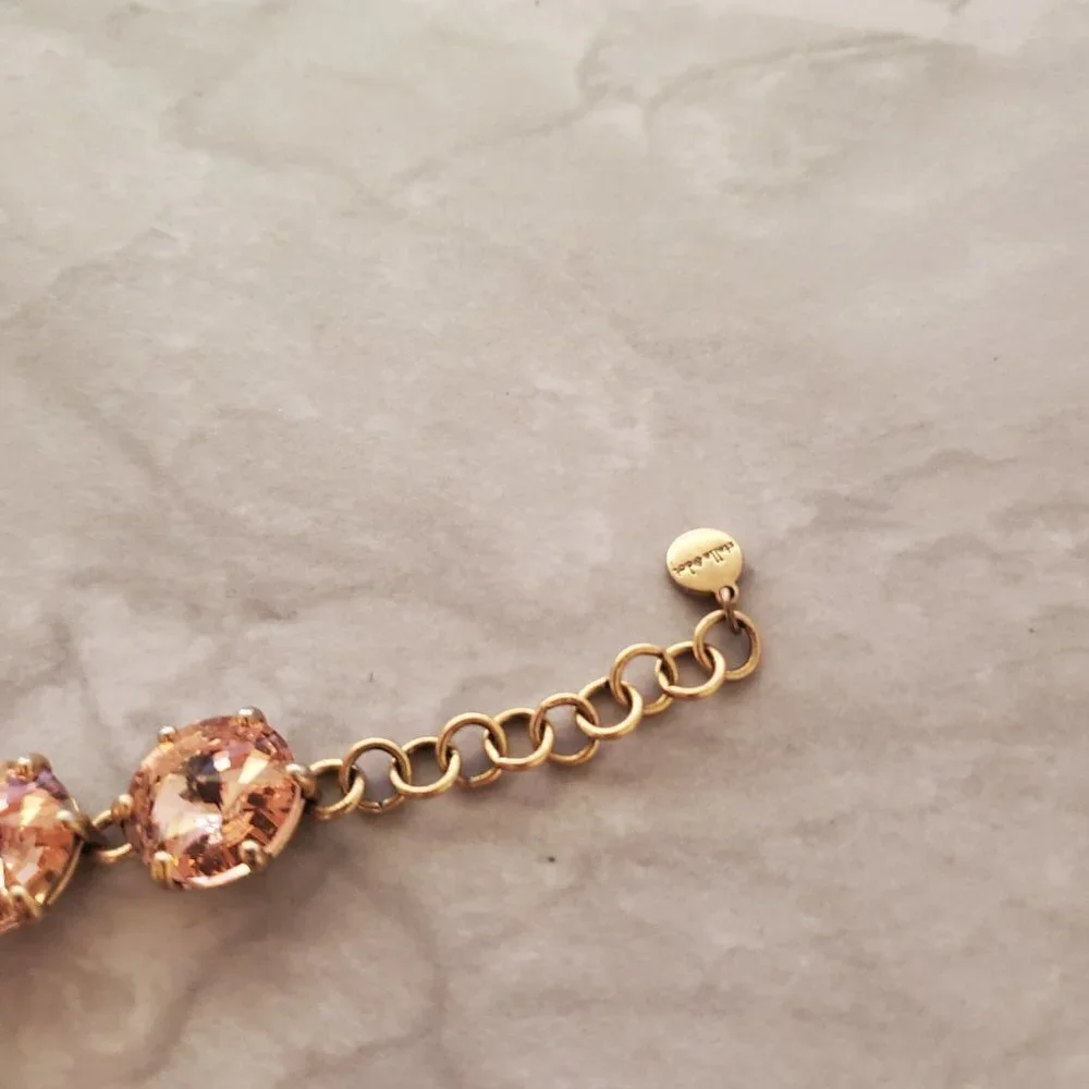 ✨ Stella and Dot Blush Rose Pink Jumbo Rhinestones Crystal Statement Bracelet ✨ - Picture 5 of 10